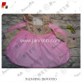 smocked hand embroidered girls pink tulle dress